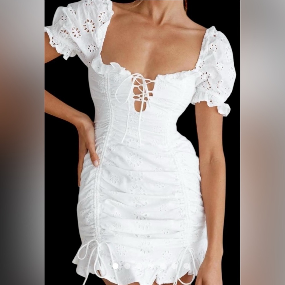 Selfie White Eyelet Dress
